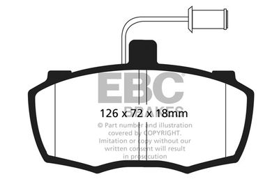 DP4622T EBC Brakes Комплект тормозных колодок, дисковый тормоз