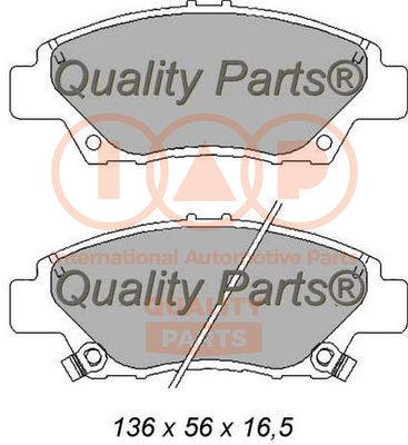 70406082 IAP QUALITY PARTS Комплект тормозных колодок, дисковый тормоз