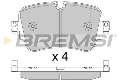 BP3686 BREMSI Комплект тормозных колодок, дисковый тормоз