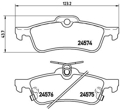 P83087 BREMBO Комплект тормозных колодок, дисковый тормоз