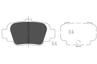 KBP6547 KAVO PARTS Комплект тормозных колодок, дисковый тормоз