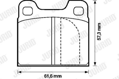 571230J JURID Комплект тормозных колодок, дисковый тормоз