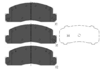 KBP9088 KAVO PARTS Комплект тормозных колодок, дисковый тормоз