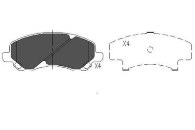 KBP5516 KAVO PARTS Комплект тормозных колодок, дисковый тормоз