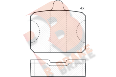 RB0737 R BRAKE Комплект тормозных колодок, дисковый тормоз