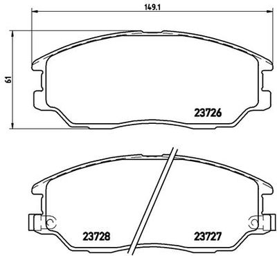 P30028 BREMBO Комплект тормозных колодок, дисковый тормоз