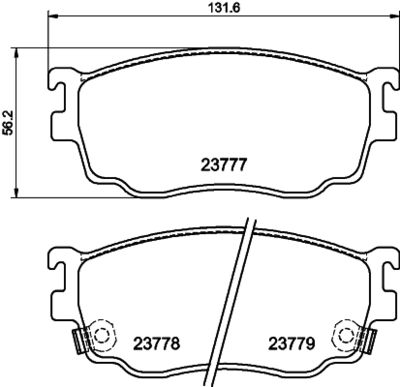 8DB355027921 HELLA PAGID Комплект тормозных колодок, дисковый тормоз