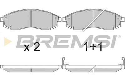 BP2743 BREMSI Комплект тормозных колодок, дисковый тормоз