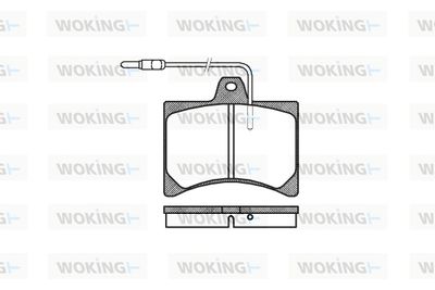 P135304 WOKING Комплект тормозных колодок, дисковый тормоз