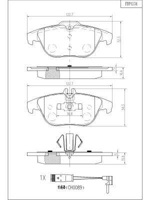 FBP4134 FI.BA Комплект тормозных колодок, дисковый тормоз