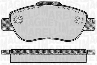 363916060236 MAGNETI MARELLI Комплект тормозных колодок, дисковый тормоз