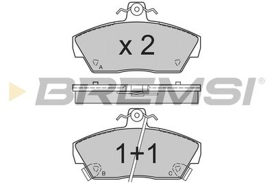 BP2484 BREMSI Комплект тормозных колодок, дисковый тормоз