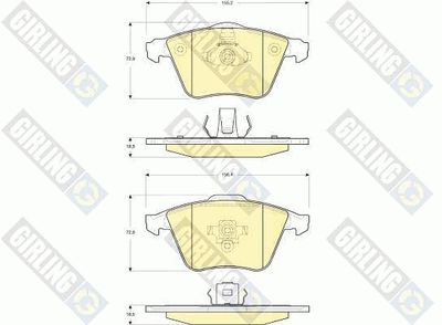 6116072 GIRLING Комплект тормозных колодок, дисковый тормоз