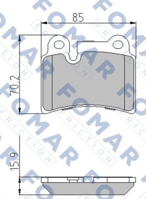 FO871381 FOMAR Friction Комплект тормозных колодок, дисковый тормоз