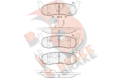 RB1766 R BRAKE Комплект тормозных колодок, дисковый тормоз