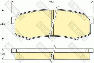 6111829 GIRLING Комплект тормозных колодок, дисковый тормоз