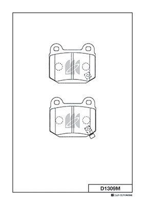 D1309M MK Kashiyama Комплект тормозных колодок, дисковый тормоз