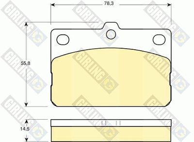 6101389 GIRLING Комплект тормозных колодок, дисковый тормоз