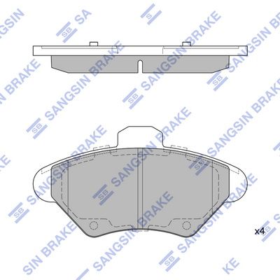 SP1262 Hi-Q Комплект тормозных колодок, дисковый тормоз