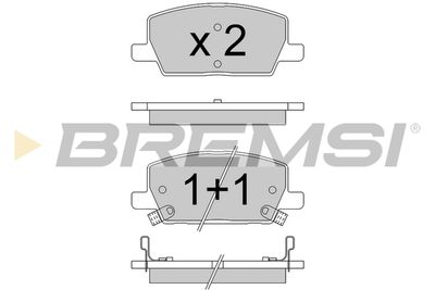 BP3772 BREMSI Комплект тормозных колодок, дисковый тормоз