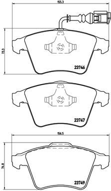 P85081 BREMBO Комплект тормозных колодок, дисковый тормоз