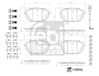 179950 FEBI BILSTEIN Комплект тормозных колодок, дисковый тормоз