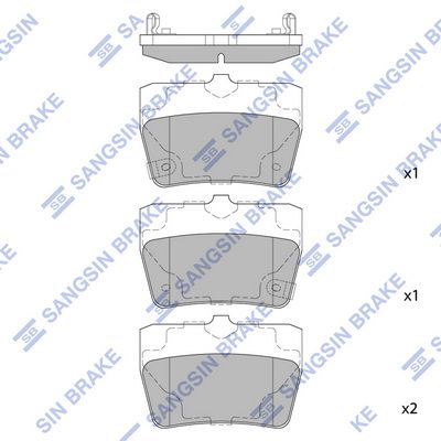 SP1457 Hi-Q Комплект тормозных колодок, дисковый тормоз