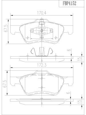 FBP4152 FI.BA Комплект тормозных колодок, дисковый тормоз