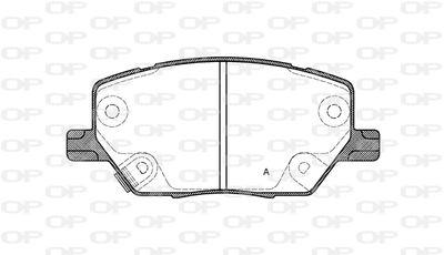 BPA164002 OPEN PARTS Комплект тормозных колодок, дисковый тормоз