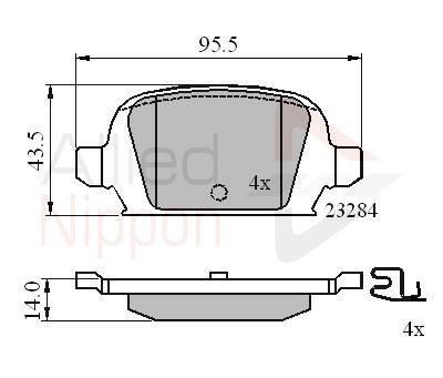 ADB31135 COMLINE Комплект тормозных колодок, дисковый тормоз