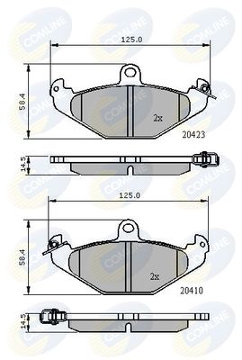 CBP01081 COMLINE Комплект тормозных колодок, дисковый тормоз