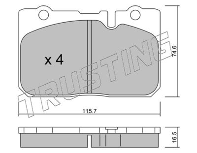7730 TRUSTING Комплект тормозных колодок, дисковый тормоз