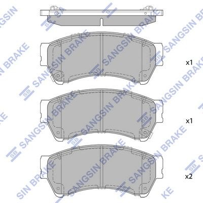 SP1475 Hi-Q Комплект тормозных колодок, дисковый тормоз