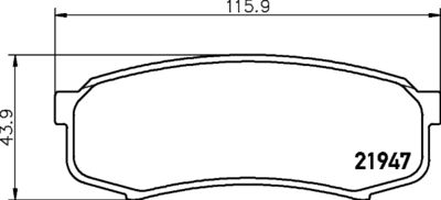 8DB355027381 HELLA PAGID Комплект тормозных колодок, дисковый тормоз