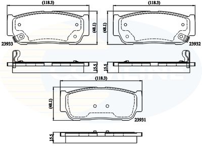 CBP31218 COMLINE Комплект тормозных колодок, дисковый тормоз