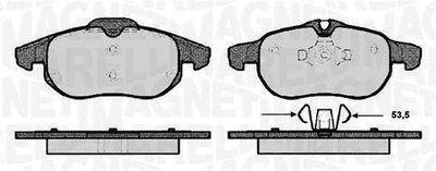 363916060588 MAGNETI MARELLI Комплект тормозных колодок, дисковый тормоз