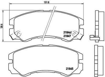 P59020 BREMBO Комплект тормозных колодок, дисковый тормоз