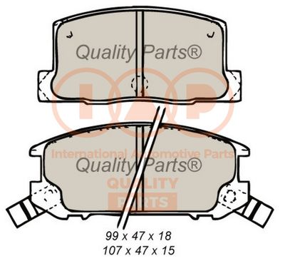 70417079 IAP QUALITY PARTS Комплект тормозных колодок, дисковый тормоз