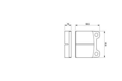 0986460346 BOSCH Комплект тормозных колодок, дисковый тормоз