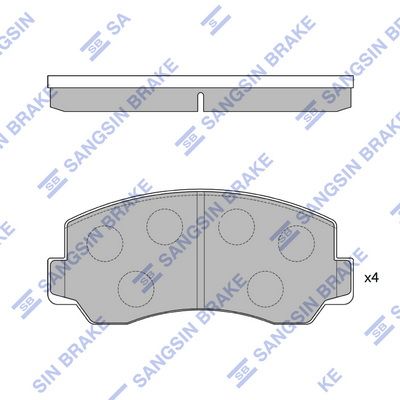 SP1057 Hi-Q Комплект тормозных колодок, дисковый тормоз