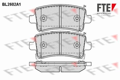 BL2602A1 FTE Комплект тормозных колодок, дисковый тормоз