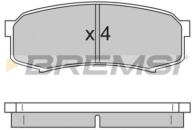 BP2597 BREMSI Комплект тормозных колодок, дисковый тормоз