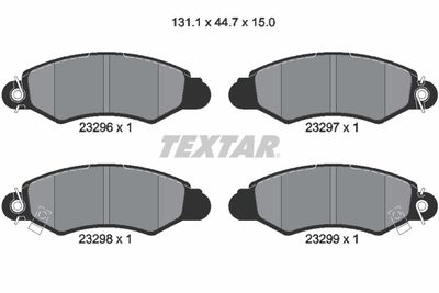 2329601 TEXTAR Комплект тормозных колодок, дисковый тормоз