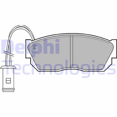 LP519 DELPHI Комплект тормозных колодок, дисковый тормоз