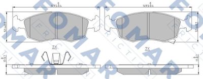 FO242081 FOMAR Friction Комплект тормозных колодок, дисковый тормоз