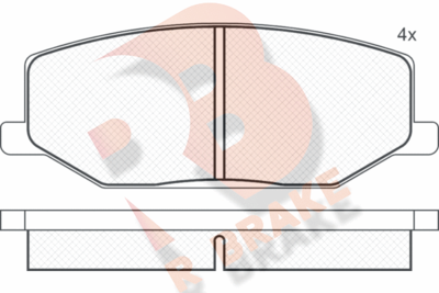RB0468 R BRAKE Комплект тормозных колодок, дисковый тормоз