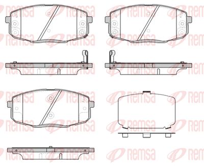 103812 REMSA Комплект тормозных колодок, дисковый тормоз