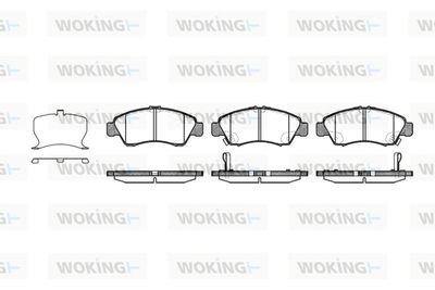 P519322 WOKING Комплект тормозных колодок, дисковый тормоз