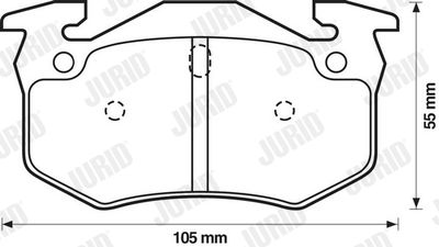 571747D JURID Комплект тормозных колодок, дисковый тормоз