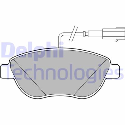 LP2240 DELPHI Комплект тормозных колодок, дисковый тормоз